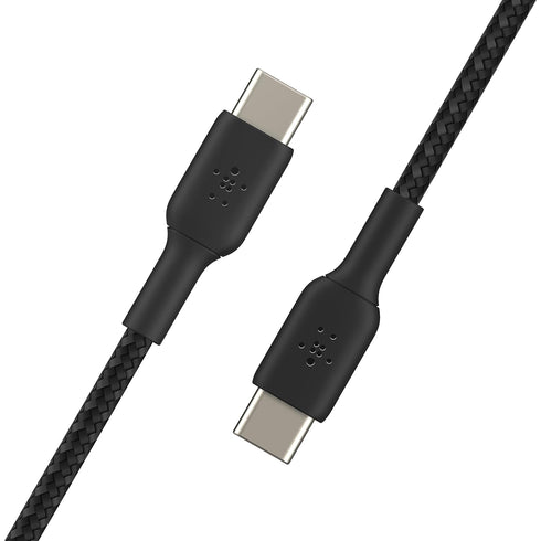 Belkin BoostCharge Braided USB-C to USB-C Cable (2M/6.6ft) for iPhone 15, iPhone 15 Pro, iPhone 15 Pro Max, iPhone 15