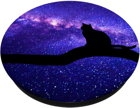 Cute Cat Galaxy Universe Stars Nebula Space PopSockets PopGrip: Swappable Grip for Phones & Tablets