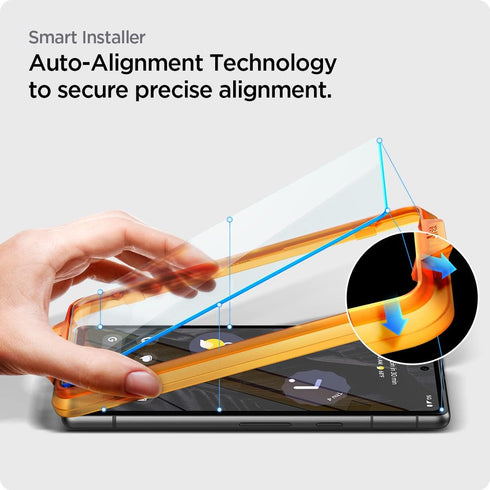 Spigen GlasTR AlignMaster Tempered Glass Screen Protector for Pixel 7a - Case Friendly - 2 Pack
