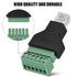 PUSOKEI RJ12 6P6C Male to 6 Pin Wired Screw Terminal Connector Adapter, 1Pcs Ethernet Screw Terminal Block