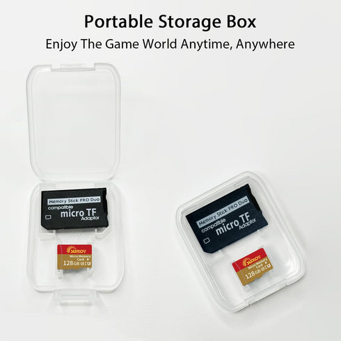 Sunloy 128GB 1000/2000/3000 PSP Memory Stick Adapter with Micro SD Card, Micro SD/SDHC/SDXC to Memory Stick PRO Duo