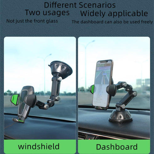 Car Phone Holder, Long Arm Truck Phone Mount Stand with Super Suction Cup Support Clamp for Dashboard & Windshield