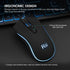 Rii Wired Keyboard and Mouse Combo, Three Colors Backlit, Quiet Input Gaming Set for School and Office