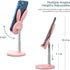 OATSBASF Cute Cell Phone Stand, Adjustable Bunny Phone Holder for Desk, Thick Case Friendly for All Phones (Pink)