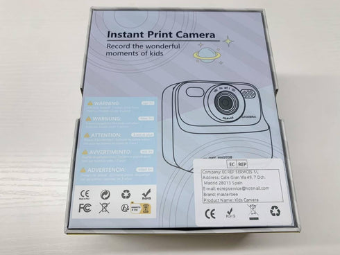 masterbee Instant Print Kid Camera, 1080P HD Video, Birthday Gifts for Boys and Girls, Digital Camera Toys, White