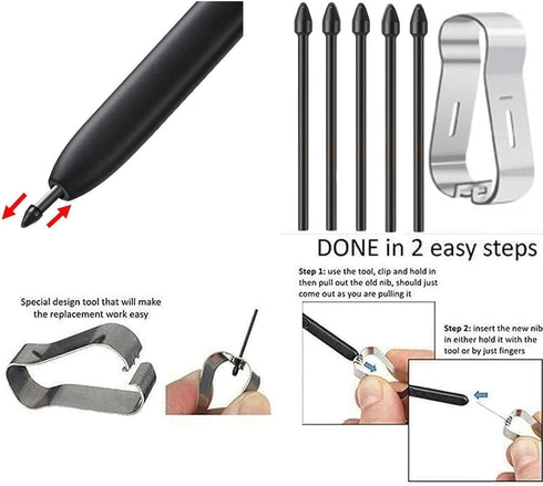Galaxy S24 Ultra S Pen with Bluetooth, 0.7mm Pen Tips, 4096 Pressure Sensor, Dark Gray Compatible with All Versions