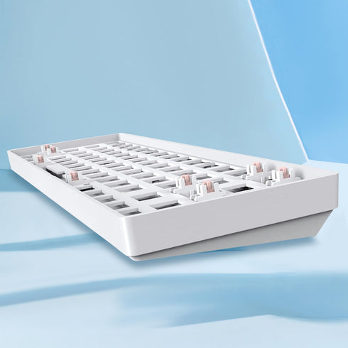 FKZ TESTER68 65% Mechanical Keyboard Kit, Wireless Bluetooth 5.0/2.4G Receiver Modes, Hotswap Switch Socket (White)