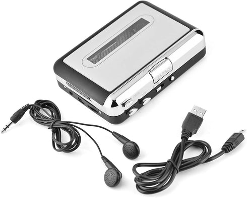 Vvikizy Cassette Cassette MP3 Cassette mp3 Cassette mp3 Microcassette Player USB Tape to PC CD Switcher Clear Stereo