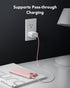 VRURC Portable Charger Power Bank with Wall Plug, 10000mAh with Built-in Cables, PD 20W Fast Charging