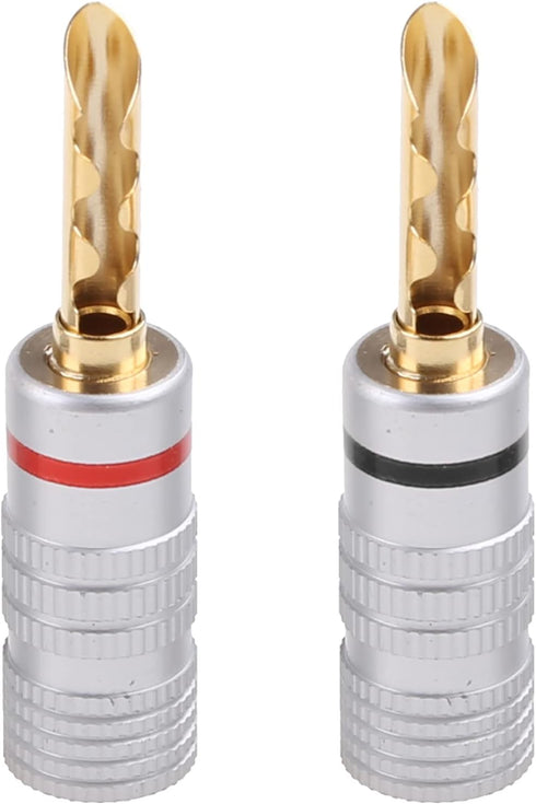 Hisocute 8 4mm Pcs Plated Copper BFA Banana Plug Adapter Wire Speaker Connectors Connector Dust Cap Cover Protector