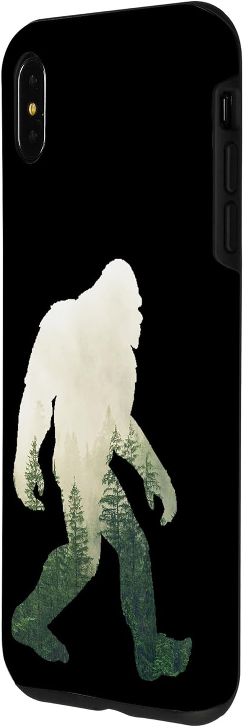 iPhone XS Max Bigfoot Figure Sasquatch Yeti Nature Double Exposure Case
