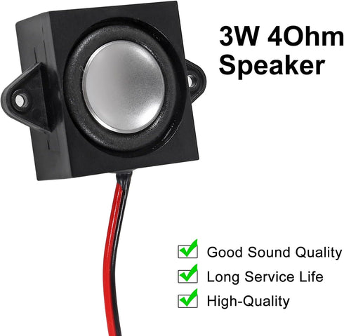 Shutao 1Pcs 3W 4 3 JST-PH2.0 Ohm Mini Loudspeakers Watt Interface Micro Speaker for Arduino, Small Electronic Projects