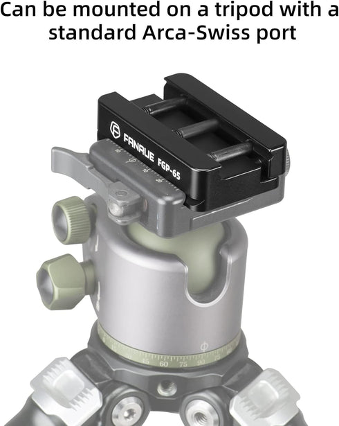 FANAUE FGP-65 Picatinny Arca-Swiss Compatible Rail Plate, CNC Machined Aluminum Tripod Dovetail Adapter