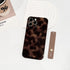 NITITOP 12 Compatible with iPhone Pro Max Case with Wrist Strap Cute Stylish Leopard Aesthetic Tortoise Amber Design