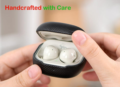 LOPIE Carbon Fiber Texture Case for Samsung Galaxy Buds FE (2023) Buds 2 Pro (2022) Buds 2 (2022) Buds Pro (2021) Buds