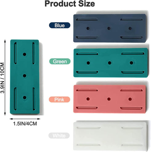CHNLML 12PCS 8 Power Strip Holder, Adhesive Punch-Free Socket Holder, Self Adhesive Socket Desktop Fixer, Socket Holder