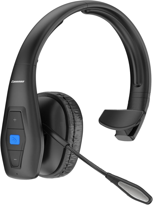 Trucker Bluetooth Headset V5.1, CVC8.0 Dual Microphone Noise Cancelling, 35Hrs HD Talktime Hands-Free Wireless Headset