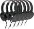 Bulk Kids Headphones for School Classroom 5-Pack,Durable Wired On-Ear 3.5mm Plug for