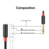 J&D 3.5mm to 1/4 Headphone Adapter Cable, Gold Plated Audiowave Series 3.5mm 1/8 inch Female TRS to 6.35mm 1/4 inch Male TRS PVC Shelled Stereo Audio Cable for Mixer Guitar Piano Amplifier Speaker