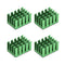 uxcell 11x20x14mm Green Aluminum Heatsink - Self Adhesive Pad Cooler for Cooling 3D Printers (4Pcs)