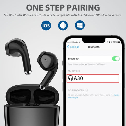 Wireless Earbuds for Samsung S24 Ultra S23 Fe S22+, 5.3 Bluetooth Earphones, Noise Canceling Ear Buds with Mic, HiFi