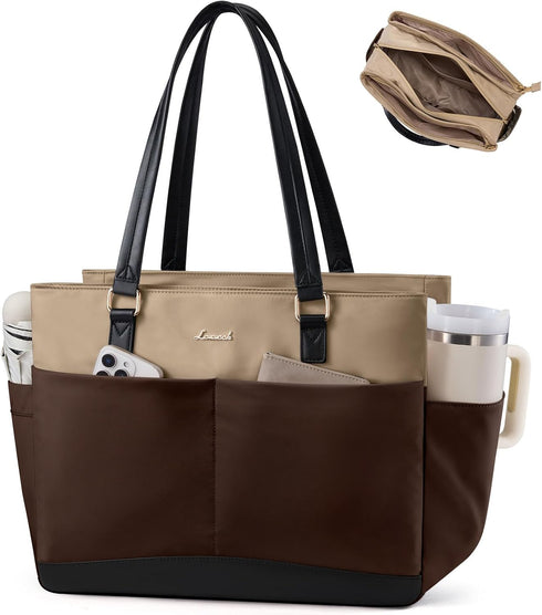 LOVEVOOK Laptop Tote Bag for Women with 3 Separate Pocket Work Bag