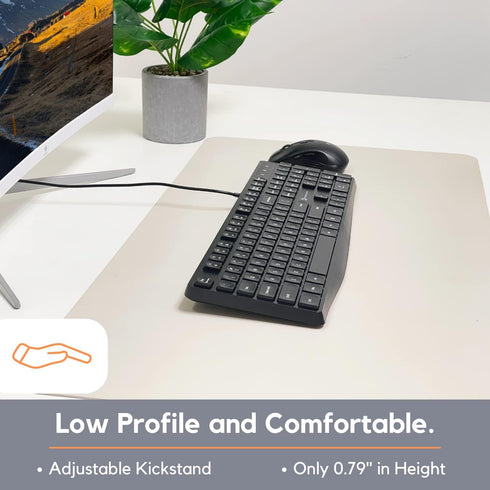 X9 Performance Wired Keyboard - Ultra Slim Full Size Ergonomic Computer Keyboard, Basic USB Keyboard for PC Desktop,