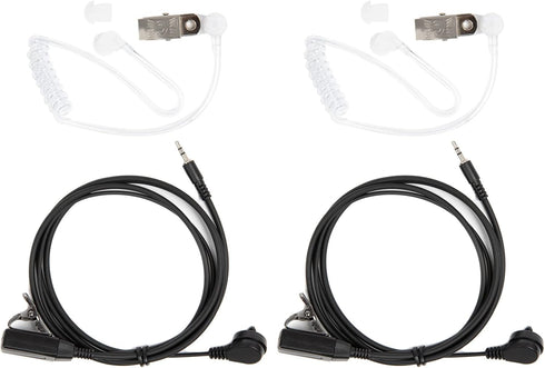 Walkie Talkie Headset for Cobra, 1 Pin Acoustic Tube Earpiece with Mic, 2 Pack Compatible with CXT195