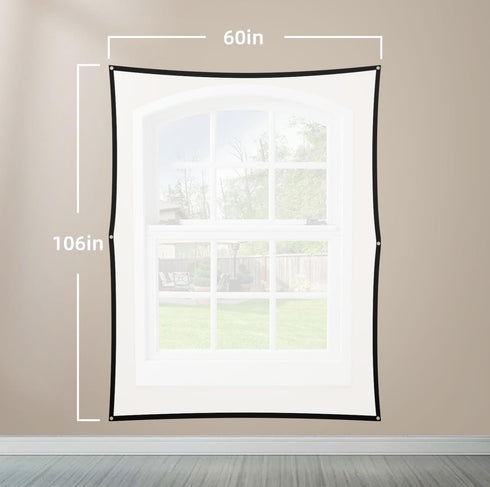 RODASS (120Inch) Holographic Rear Projection Screen: Foldable and Portable Anti Crease Indoor Projection Screen
