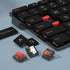 Kailh 1350 Chocolate Red Low Profile Mechanical Keyboard Switches, Linear RGB/SMD Switch (36pcs, Choc Red)