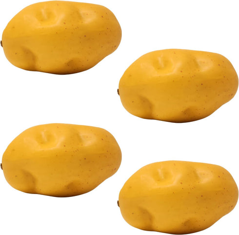 Honbay 4PCS Fake Potatoes Foam Artificial Potatoes Model Ornament Simulation Vegetable for Home