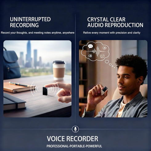 Gonikli 64GB Interviews1 0.8 0.2 Digital Voice Recorder with Memory, USB Charging, Voice Activated Recorder, Mini Small