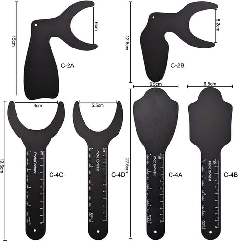 RZJZGZ (6Pcs) Dental Photo Contrast Black Background Board, Autoclavable Dental Orthodontic Oral Cheek Retractors