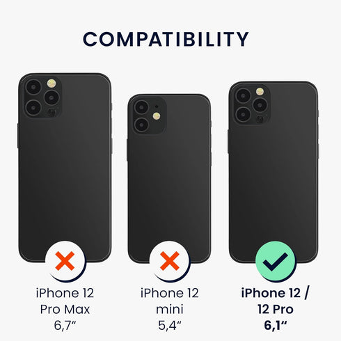 kwmobile Case for Apple iPhone 12 / 12 Pro - Slim Protective TPU Silicone Phone Cover (Arctic Night)