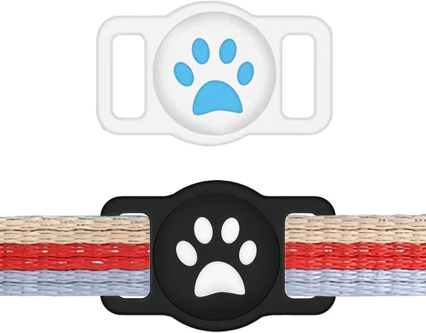 TiLanmiy 2 Pack Silicone Dog Collar Holder, Waterproof Protective Case for GPS Tracker,