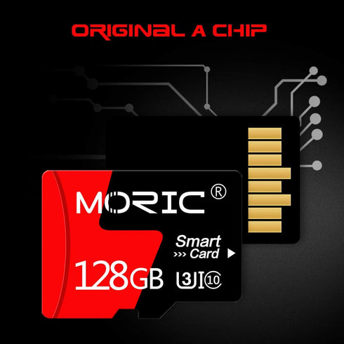 MORIC 2 Pack 128GB Card,C10 A1 Micro SD Card with Adapter High Speed Memory Memory TF Card for Camera/Dash