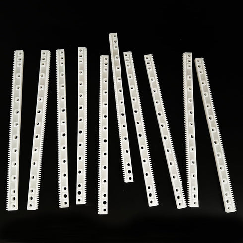 URIMPAVIDO 10PCS 0.5 Module Plastic Gear Plastic Connecting Rod Long Strip Rack Gear Pinion Transmission Rod for DIY