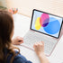 KENKE for iPad 10th Generation Keyboard Case with Pencil Holder, Bluetooth Wireless Detachable Folio Cover - Pink
