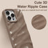 QLTYPRI 12/iPhone 12 Compatible with iPhone Pro Case, Cute Wave Water Ripple Pattern Case for Girls Women, Slim Satin