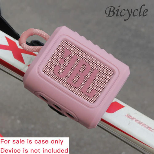 Hermitshell Silicone Carrying Case for JBL Go 3 / JBL Go 4 Portable Bluetooth Speaker, Replacement (Pink 2)