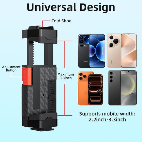 Rugvis Backpack 360 17/16/15 Magnetic Phone Clip Mount for Strap, Rotating Hands-Free Phone Holder Compatible