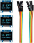 ELEGOO 3PCS 0.96 Inch OLED Display Screen Module Compact Self-Luminous SSD1306 I2C Display