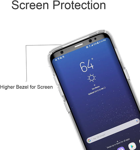 Unov Case for Galaxy S8, Clear Soft TPU Shock Absorption Slim Protective Back Cover with Floral Design (Flower Bouquet)