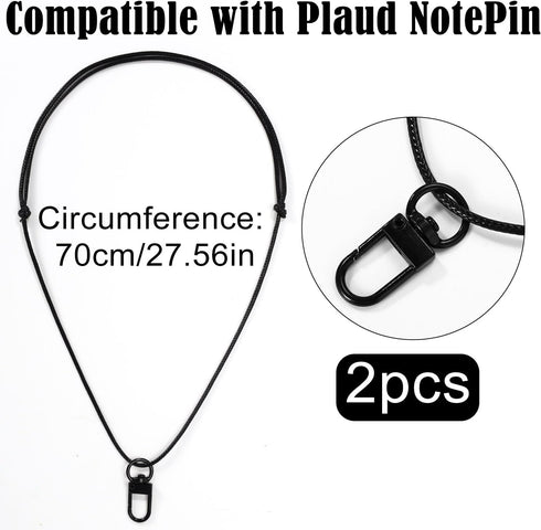 Sinbana 2pcs Neck Straps for Voice Recorder, Adjustable Nylon Strap Lanyard Necklace with Secure Buckle Accessories