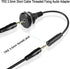 QIANRENON TRS 3.5mm Short Cable Threaded Fixing Audio Adapter 3.5mm Female to Female Stereo Jack