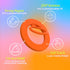 FELONY CASE 2.0- 17, 16, 15, 14, 13, 12, - Neon Orange Ring Grip and Stand - Version Improved Stronger Magnet, Magnetic