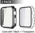 Misxi 2 Pack PC Case with Tempered Glass Screen Protector for Apple Watch SE 2 (2024) and Series 4-6, 40mm