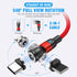 Magnetic Charging Cable Red(4 Pack 10ft+10ft+10ft+10ft), 540°Degree Rotation Magnetic USB Cable, Nylon Braided Magnetic Phone Charger, Charging Cable for Type C, Micro USB