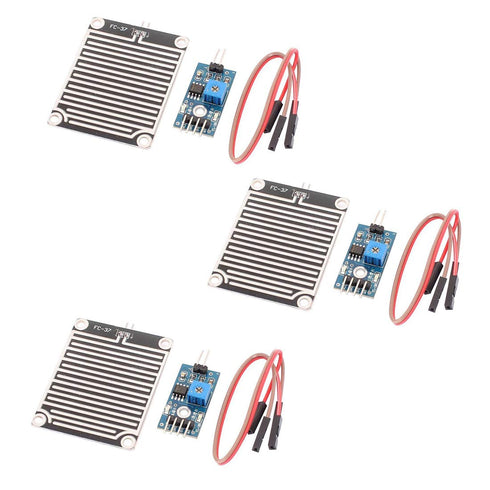 HiLetgo 3pcs LM393 Rain Drops Sensor - Weather Moisture Monitor Sensor Module for Arduino, 3.3-5V