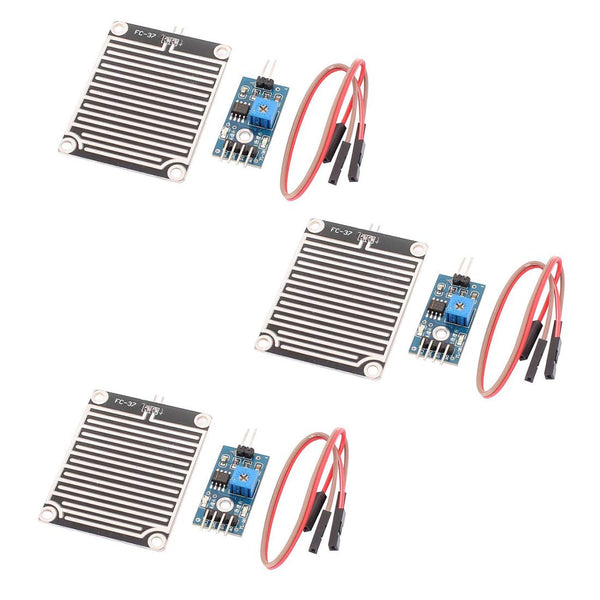 HiLetgo 3pcs LM393 Rain Drops Sensor - Weather Moisture Monitor Sensor Module for Arduino, 3.3-5V